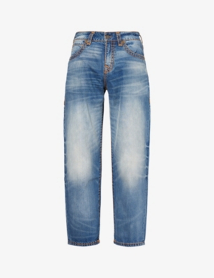 TRUE RELIGION: True Religion x Sebastien Ami Bootcut regular-fit wide-leg organic denim jeans