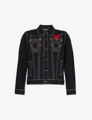 True religion denim outlet jacket black