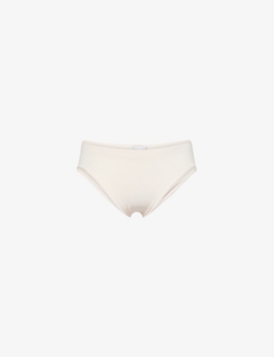 Hanro Womens Touch Feel Mid-rise Stretch-woven Briefs Melon Soda