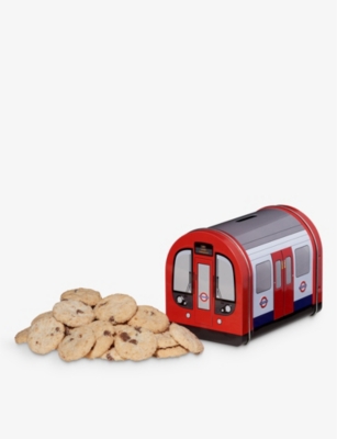 BISCUITS: London Tube Train chocolate chip biscuit tin 150g