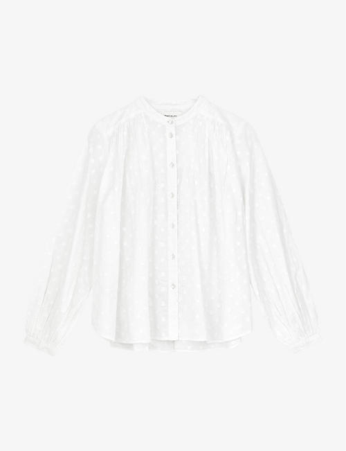 SKALL STUDIO: Rita dot-embroidered organic-cotton shirt