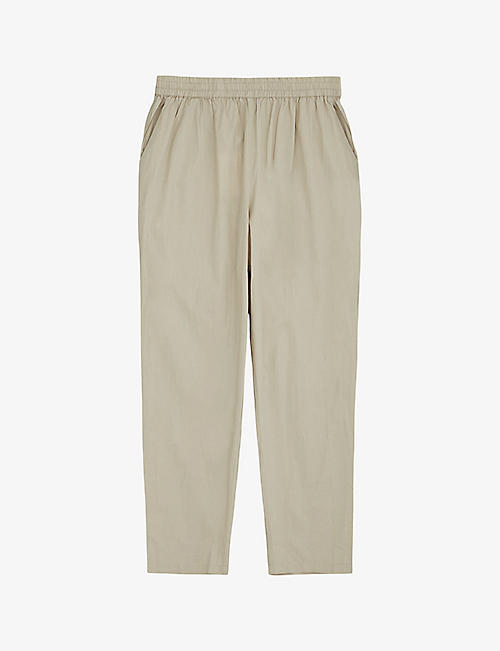 SKALL STUDIO: Edgar elasticated-waist straight-fit organic-cotton trousers