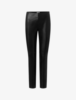 Shop Twist & Tango Women's Black Arleen Skinny-leg High-rise Faux-leather Trousers