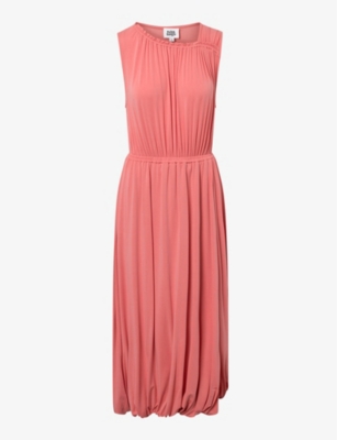 Twist & Tango Giovanna Gathered Modal-blend Midi Dress In Tea Rose