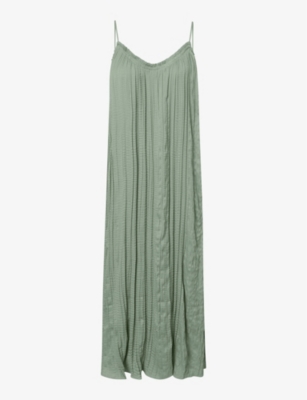Twist & Tango Summer Textured-weave Recycled-polyester Maxi Dress In Mint