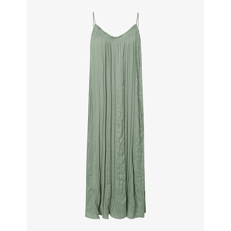 Twist & Tango Summer Textured-weave Recycled-polyester Maxi Dress In Mint