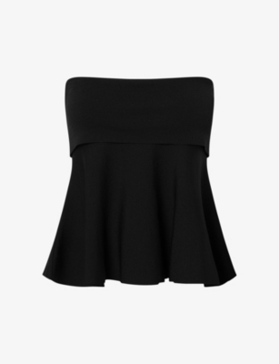 Shop Twist & Tango Ami Peplum-hem Knitted Top In Black