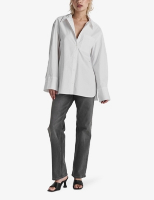 Shop Twist & Tango Women's White Fiona Relaxed-fit Organic-cotton Shirt