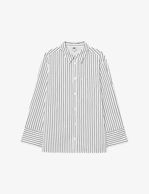 TWIST & TANGO: Fiona stripe-pattern organic-cotton shirt