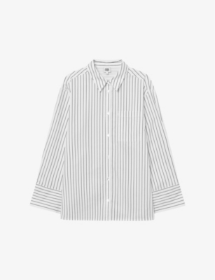 Twist & Tango Fiona Stripe-pattern Organic-cotton Shirt In Black Stripe