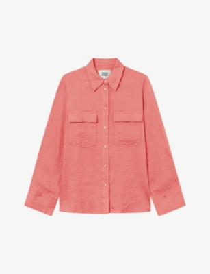 Twist & Tango Cassidy Relaxed-fit Linen Shirt In Tea Rose