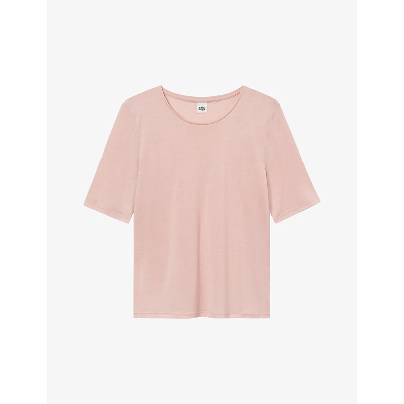 Twist & Tango Wiley Semi Relaxed-fit Woven T-shirt In Lt Pink
