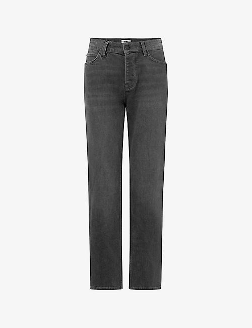 TWIST & TANGO: Anderline straight-leg high-rise stretch organic-cotton jeans