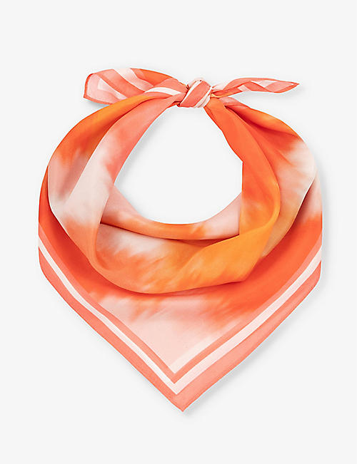 TWIST & TANGO: Margo graphic-print silk scarf