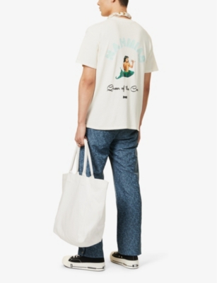 Shop Nahmias Men's Antique White Queen Of The Coast Graphic-print Cotton-jersey T-shirt