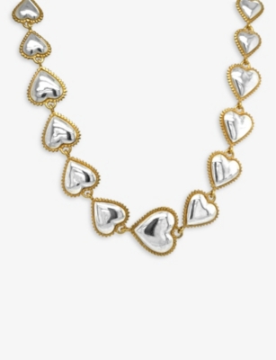 La Maison Couture Women's Silver Ana Verdun Queen Of Hearts 22ct Yellow Gold-plated Sterling-silver