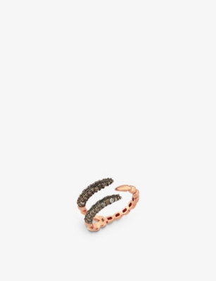 La Maison Couture Womens Selda Akgül Dragon Claw 14k Rose-gold And Diamond Pinkie Ring