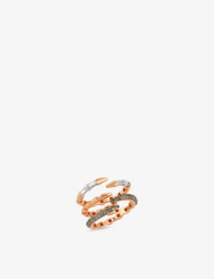 La Maison Couture Womens Selda Akgül Dragon Claw 14k Rose-gold And Diamond Ring