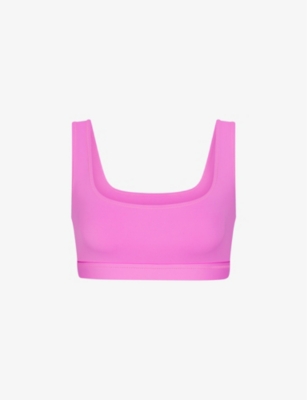 SKIMS: Signature Swim tank stretch recycled-nylon bikini top