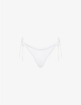 SKIMS: Signature Swim dippy-tie stretch recycled-nylon bikini bottoms
