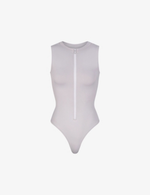 Shop Skims Women's Chrome Recycled Swim Sleeveless Swimsuit
