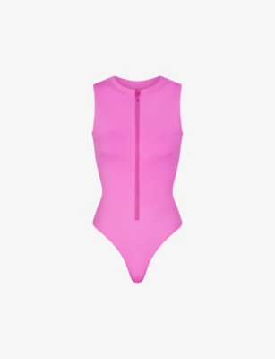 Shop Skims Women's Neon Orchid Recycled Swim Sleeveless Swimsuit