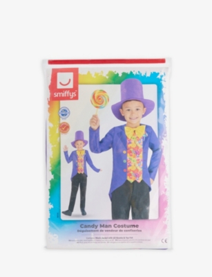 DRESS UP: Wonka candy man woven fancy dress costume 7-9 years