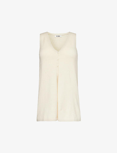4TH & RECKLESS: Chloe V-neck knitted waistcoat