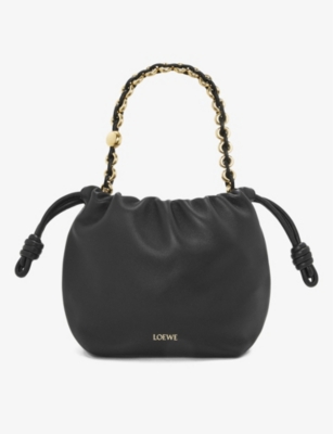 LOEWE: Flamenco mini leather clutch bag