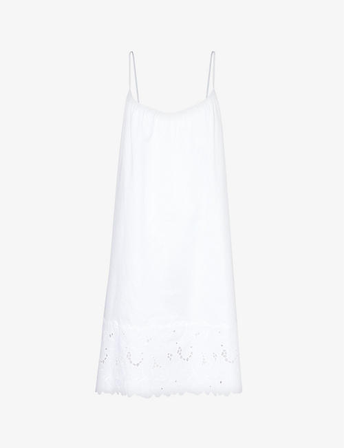 HANRO: Clara logo-embroidered cotton pyjama dress