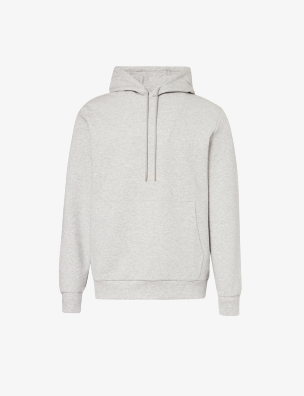 Interlock regular-fit stretch-woven hoody
