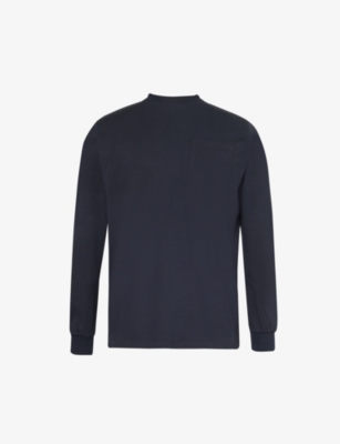 ARNE: Long-sleeved brand-embroidered cotton-jersey T-shirt