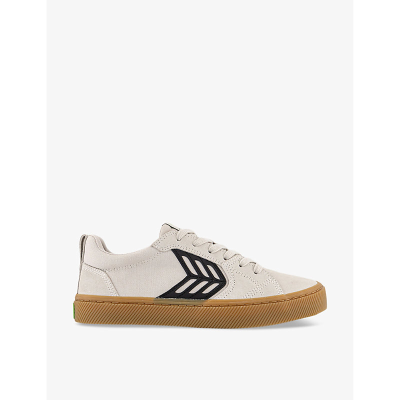 Shop Cariuma Women's Offwhite Vintage Catiba Pro Suede And Organic-cotton Low-top Trainers