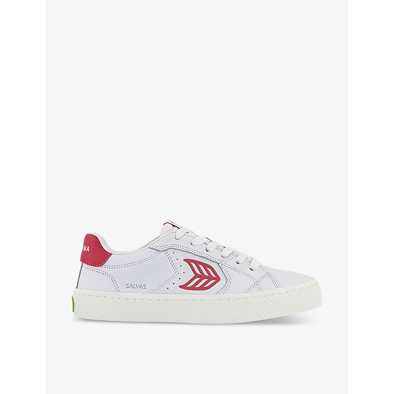 Shop Cariuma Salvas Branded Leather Low-top Trainers In Pink