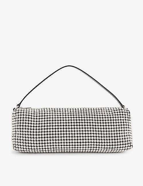 ALEXANDER WANG: Heiress crystal-embellished woven shoulder bag