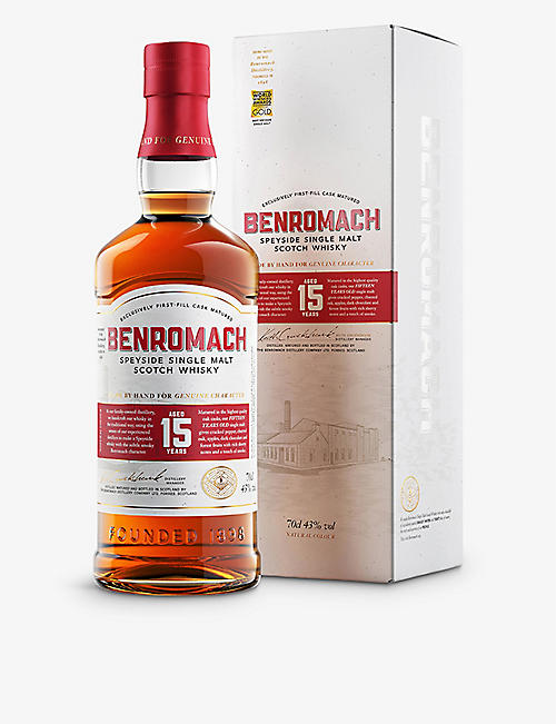 BENROMACH: 15-year-old Speyside single malt Scotch whisky 700ml