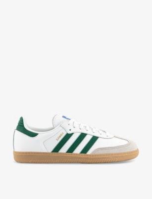 ADIDAS: Samba OG logo-print leather low-top trainers