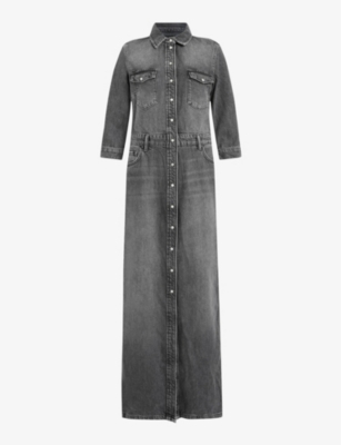 allsaints blair denim dress ALLSAINTS Blair Denim Midi Dress