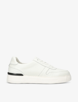 DUKE & DEXTER: Ritchie hand-stitched leather low-top trainers