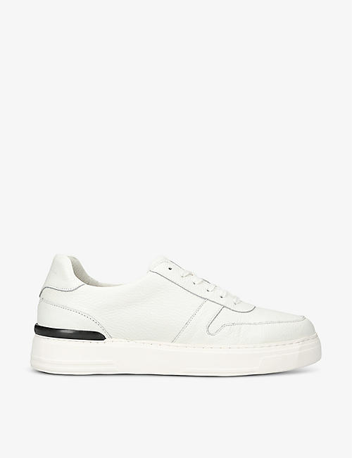 DUKE & DEXTER: Ritchie hand-stitched leather low-top trainers