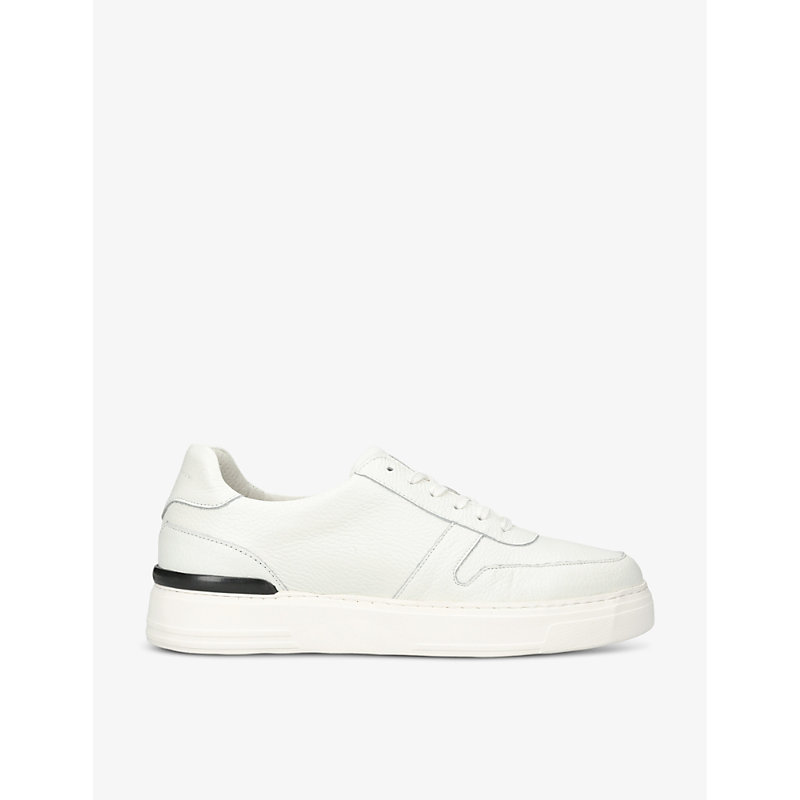 Shop Duke & Dexter Ritchie Hand-stitched Leather Low-top Trainers In White