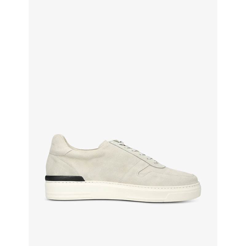 Shop Duke & Dexter Mens White/oth Ritchie Hand-stitched Leather Low-top Trainers