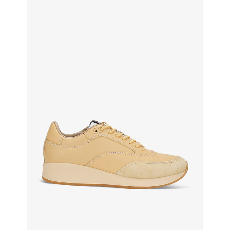 Shop Jacquemus Mens Beige La Daddy Chubky-sole Low-top Leather Trainers