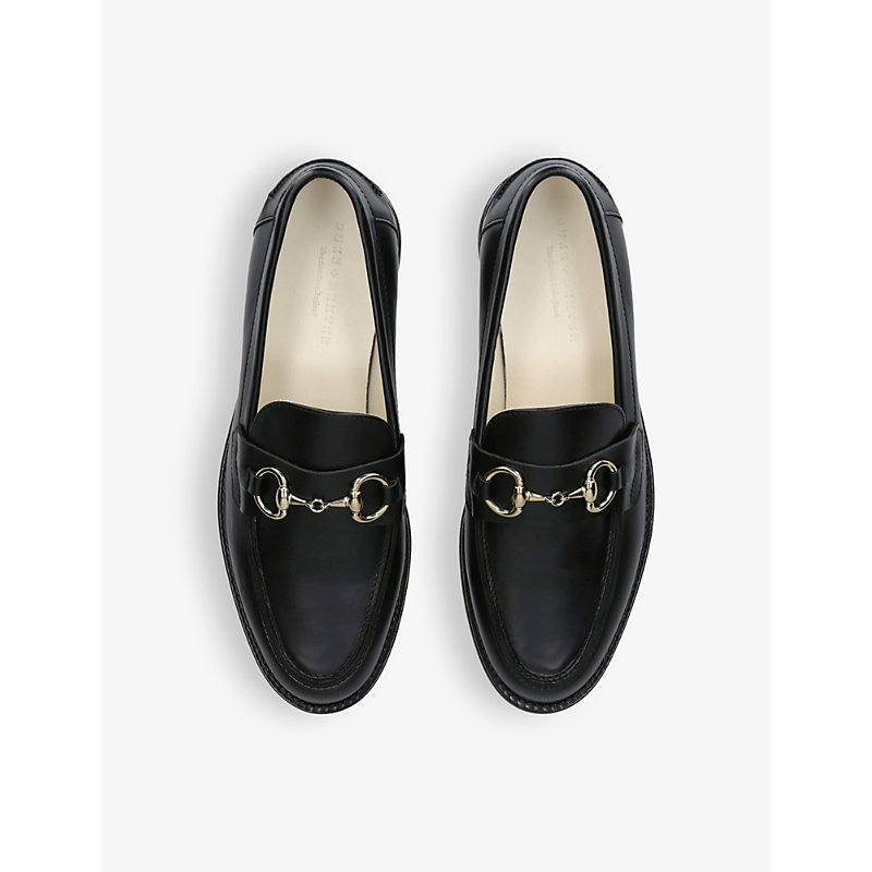 Shop Duke & Dexter Wilde Horse-bit Leather Loafers In Black