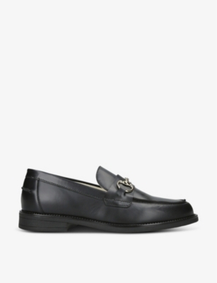 Shop Duke & Dexter Men's Black Wilde Horse-bit Leather Loafers