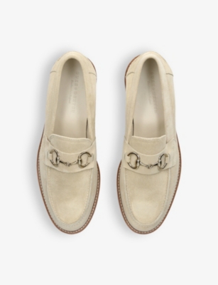 Duke & Dexter Wilde Horse-bit Leather Loafers In Beige
