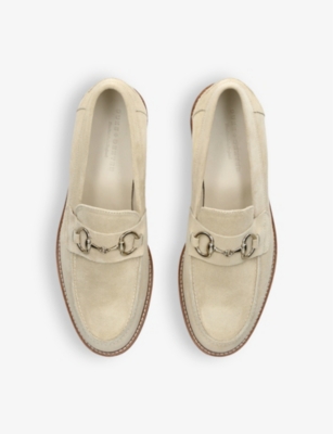 Shop Duke & Dexter Men's Beige Wilde Horse-bit Leather Loafers