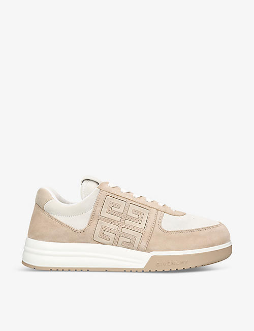 GIVENCHY: G4 brand-embellished leather low-top trainers