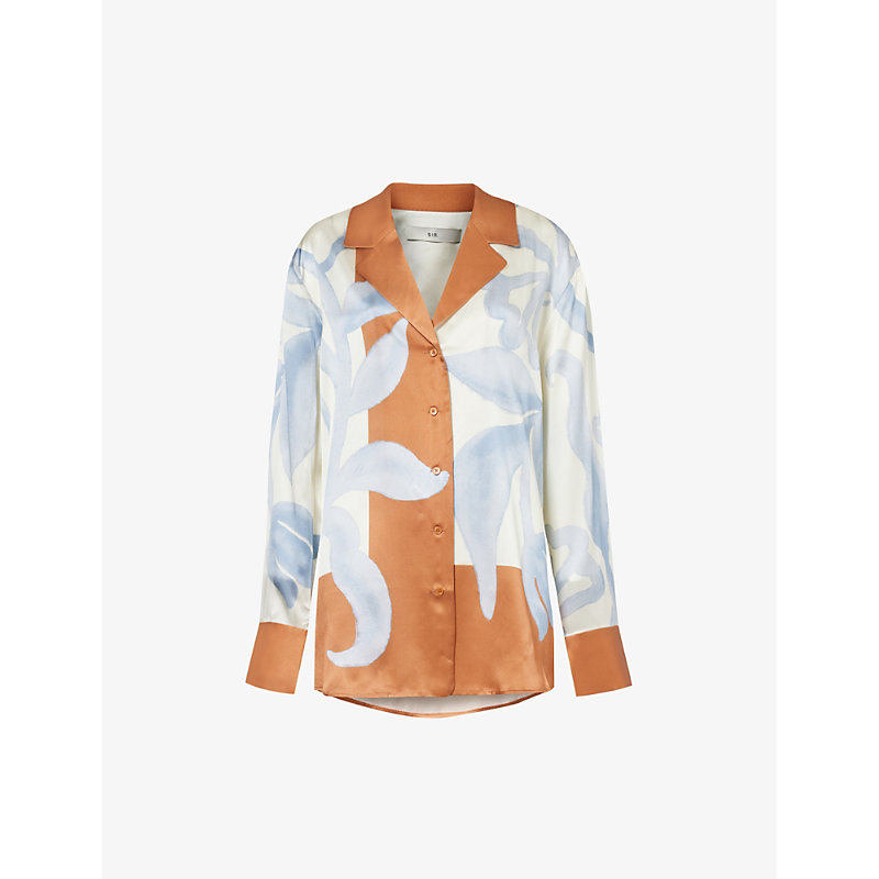 Shop Sir Women's Sciarpa Print Sorrento Graphic-pattern Silk Shirt 0