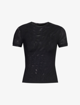 Shop Sir Women's Black Jacques Mesh T-shirt 0